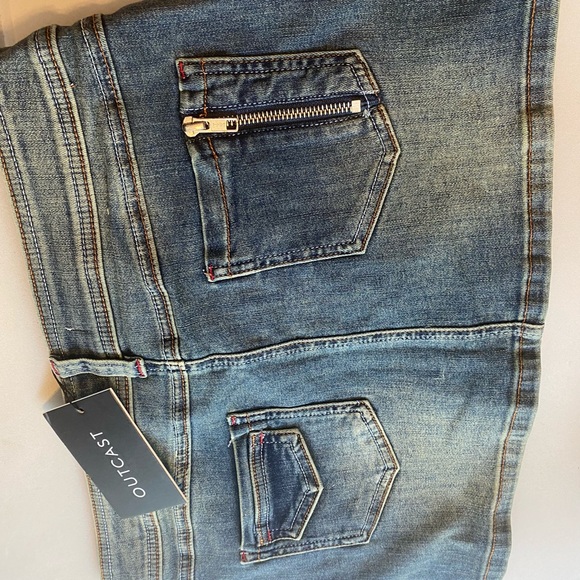 Outcast Blue Denim Mini Skirt - Picture 2 of 3